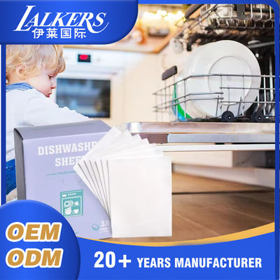 Private Label Dish Washer Sheets Biodegradable Water Soluble Fragrance