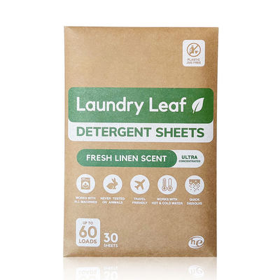 Buen precio Hojas de detergente sólido biodegradable para ropa, orgánicas, ecológicas, quitamanchas con enzimas en línea