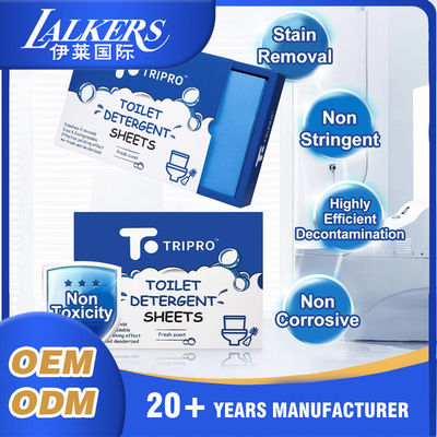 Harga bagus OEM Septic Safe Toilet Cleaning Sheets Menghilangkan Bau Toilet Cleaner Sheets on line