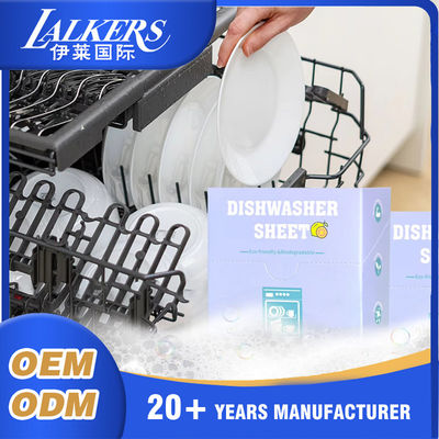 Good price Solid Concentrated Dish Washing Sheets Safe And Non Toxic Dishwasher Detergent Strips online