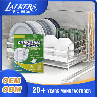 Good price Natural Dish Washing Sheets Fragrance Free Dishwasher Cleaning Sheets online