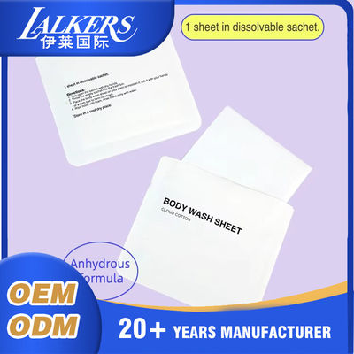 Harga bagus Label Pribadi Lembar Mandi Biodegradable Body Wash Paper Ramah Lingkungan on line