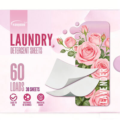 Good price Rose Scent Laundry Detergent Strips Solid Shape Eco-Friendly Disposable Cleaning Sheets online