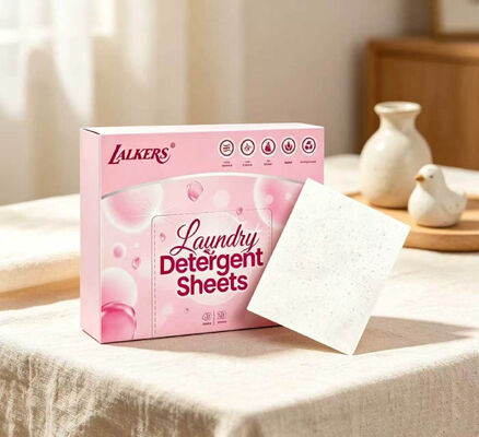Eco-Friendly Laundry Detergent Sheets with Superior Stain Lifting for Heavy Soiled Garments