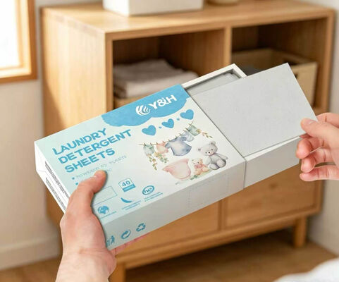 Eco-Friendly Laundry Detergent Sheets with Strong Cleansing Power and Customizable Fragrance