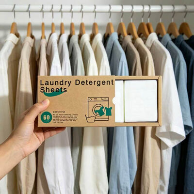 Eco-Friendly Laundry Detergent Sheets with Strong Cleansing Power and Customizable Fragrance
