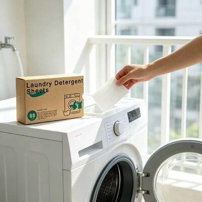 Eco-Friendly Low Foam Laundry Detergent Sheets with Customizable Fragrance for All Washing Machines