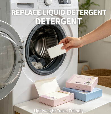 Eco-Friendly Laundry Detergent Sheets with Strong Cleansing and Customizable Fragrance for Tough Stains