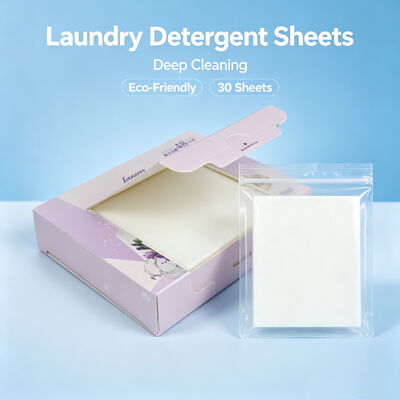 Biodegradable Plastic-Free Laundry Detergent Sheets with Powerful Tough Stain Cleaning
