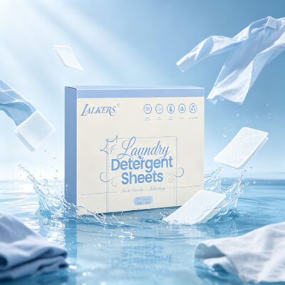 Eco-Friendly Laundry Detergent Sheets with Strong Stain Removal and Customizable Fragrance Washing Strips