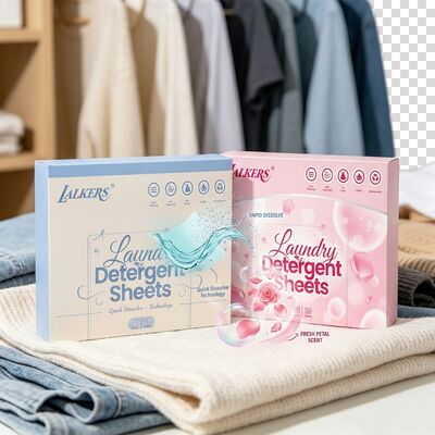Non-Woven Fabric Laundry Detergent Strips with 60% Active Content for Heavy Duty Stain Removal and Quick Dissolve Under 10 Seconds