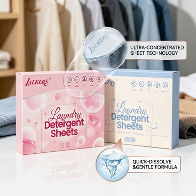 Bulk Plant Based Laundry Detergent Sheets with 300 Box MOQ Customizable Formula and Free Sample Service
