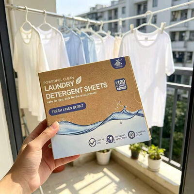 Good price Plant Based Surfactant Laundry Detergent Sheets with Above 55% Active Ingredient and Integrated Fabric Softening Care online