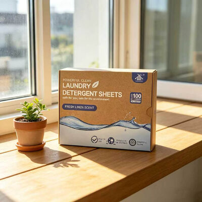Long Lasting Fragrance Laundry Detergent Sheets for Deep Clean Without Harsh Chemicals Using Plant Based Surfactant