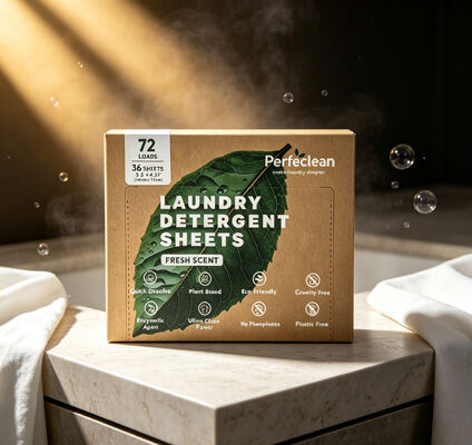 Good price Biodegradable Plant Based Surfactant Laundry Detergent Sheets with Zero Residue for Eco-Friendly Washing online