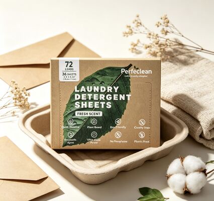 Good price Biodegradable Plant Formula Laundry Detergent Sheets - Water Soluble Eco Washing Sheets with Zero Residue on Fabrics online