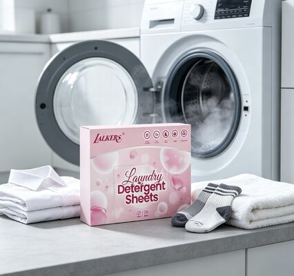 Biodegradable Laundry Detergent Sheets with Plant Based Surfactant and Mild Eco Formula for Gentle Cleaning