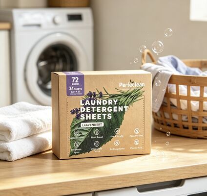 Zero Poisonous Additives Plant Based Biodegradable Laundry Strips with Above 55% Active Ingredient
