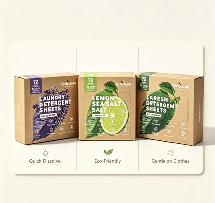 İyi fiyat Bitki bazlı, %55 aktif bileşen ve sıfır floresan maddeler içeren, çevre dostu çamaşır için biyolojik olarak parçalanabilir çamaşır çarşafları online