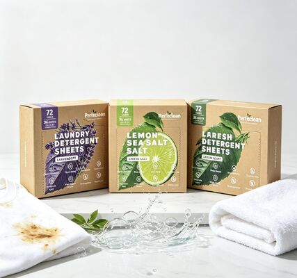 Biodegradable Plant Based Laundry Soap Sheets with Non-Corrosive Formula for Gentle Cleaning