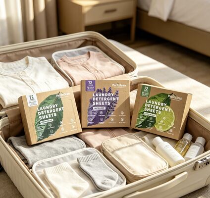 Cold Water Soluble Laundry Detergent Sheets with Zero Residue and Above 55% Active Ingredient for Tough Stains