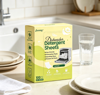Good price Plant Based Biodegradable Dishwashing Sheets with Strong Grease Cleaning for Automatic Dishwasher online
