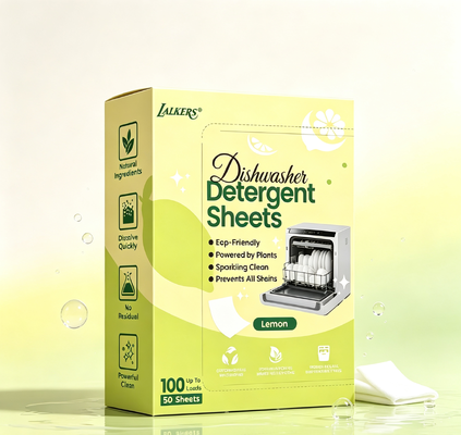 Good price Compostable Dishwashing Sheets with Plant Derived Ingredients for Sparkling Clean Dishes After Every Wash online