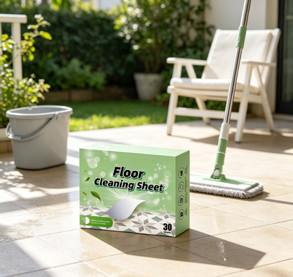 Plant Based Surfactant Floor Cleaning Tablets No Residue Dissolvable Floor Cleaner Sheets 11x14cm per Strip
