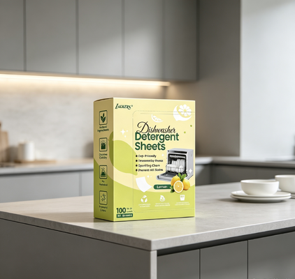 11x14cm per Strip Dishwashing Sheets with Plant Derived Ingredients for Sparkling Clean Dishes and Dishwasher Detergent Sheets