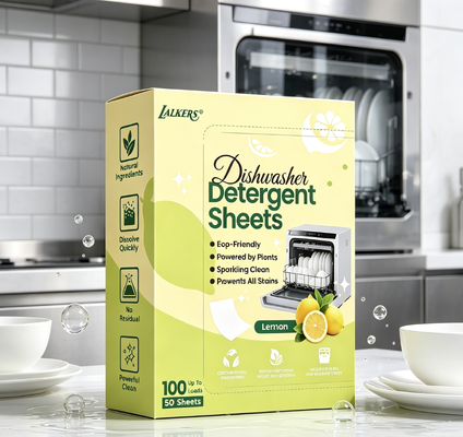 No Plastic Packaging Biodegradable Dishwashing Sheets Tough On Food Stains Dishwasher Detergent Strips